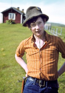 Jan Erik (16) sommeren 1971 på Nystuvollen, Såttåhaugen. Foto: Ingulf Os