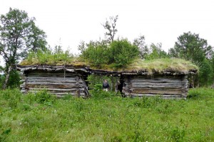 Hopløe er ei dobbel løe. At de ikke bygde ei stor løe i stedet har nok å gjøre med lengden på bjørka i disse traktene.