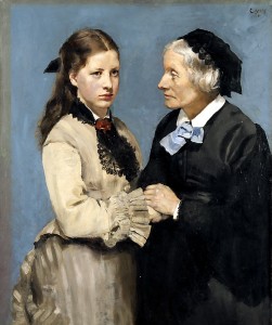 Avskjed av maleren Christian Krogh, født. 1852. Forfatteren tenker seg at det godt kunne vært Rebekkas avskjed med mormoren, bok 1.
