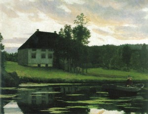 Efter solnedgang, Kitty Kielland .Kilde: Wikimedia common.