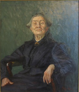 Malerinnen, forfatteren og kvinnesakskvinnen Åsta Hansten,  malt av Marie Hauge. Kilde: tf.uio.no